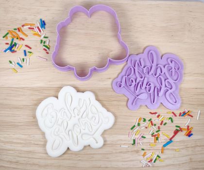 Baby Shower Cookie Cutter and Fondant Stamp Set